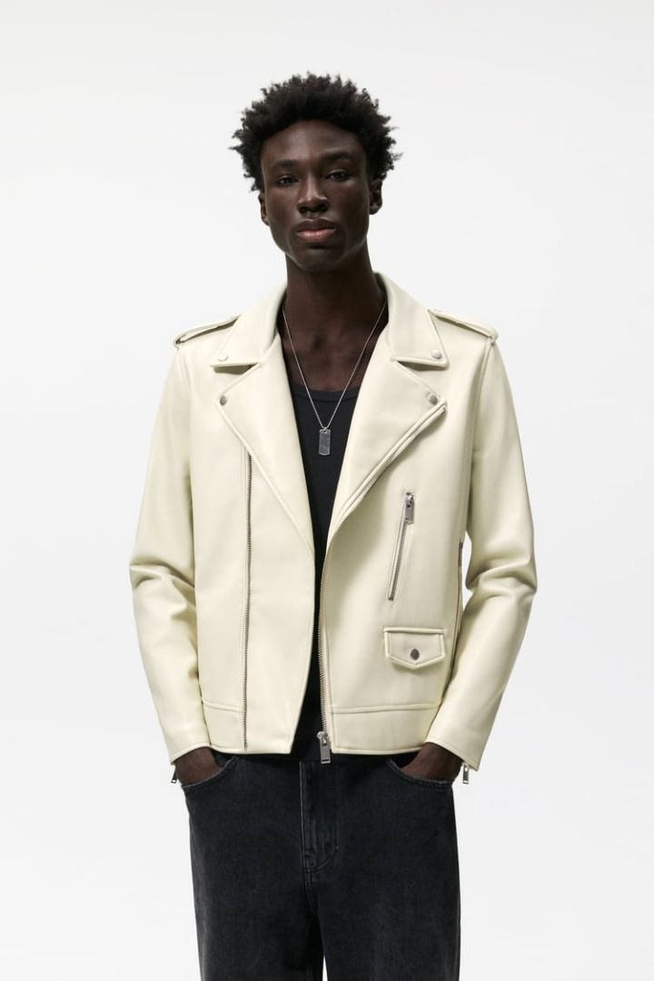 Zara mens white jacket cheap