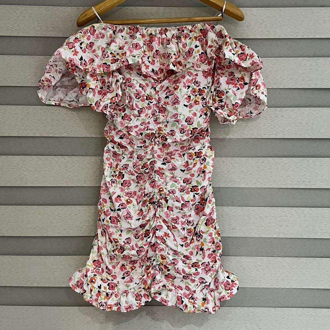 navy blue dress floral Reformation