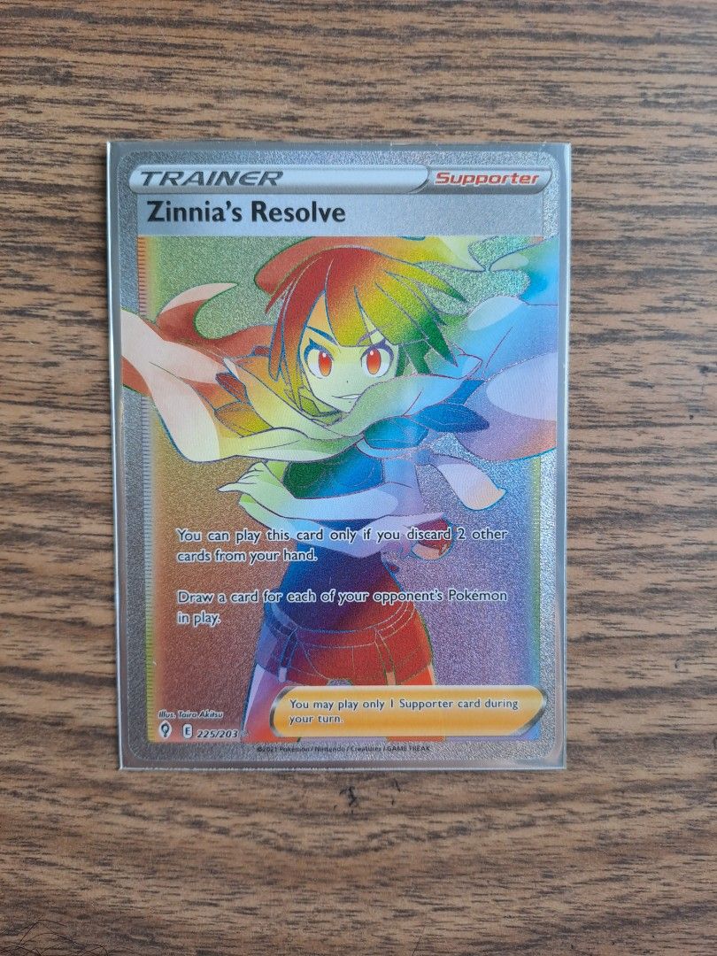 Zinnia's Resolve Rainbow Hyper Rare Pokemon Card, Hobbies & Toys, Toys
