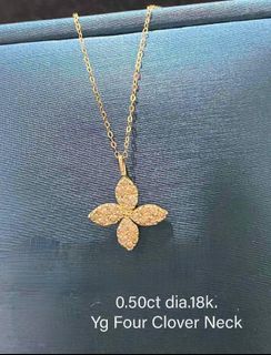 0.50CT Clover Diamond Necklace