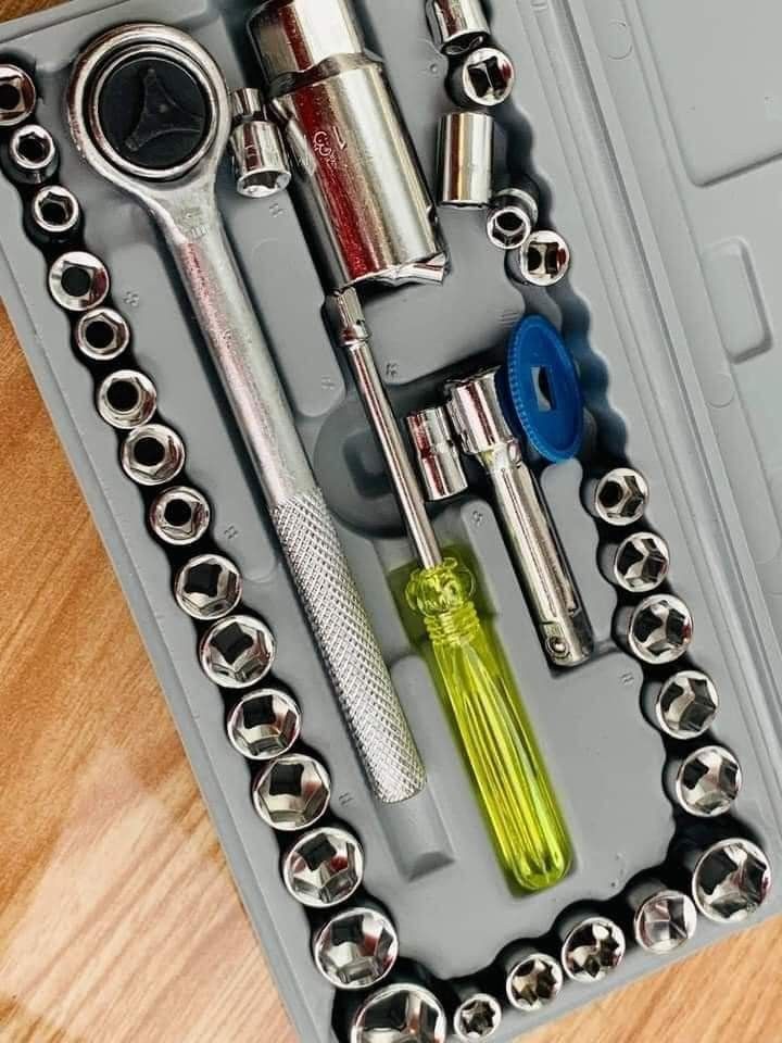 40 PICS COMBINATION SOCKET WRENCH SET (Category: Construction Tools & Equipment) located in Manila. Submitted by imeldacsantiago (Listing ID 1217353387, Image 2). Description: 40 PICS COMBINATION SOCKET WRENCH SET CODE JETICR02232023 PRICE 230 CUT OFF OF ORDERS 11AM (SAME DAY DELIVERY WITHIN MANILA AREA) VIA GRAB, MR SPEEDY, LALAMOVE MOP: COD (MANILA AREA, CAVITE,BULACAN DELIVERY WITHIN 3-5 DAYS) GCASH (MANILA, CAVITE, BULACAN AREA, SAME DAY DELI
