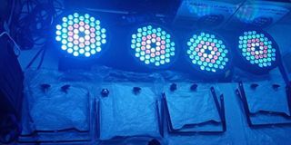 54 Leds RGBW Partylights with DMX Input / Output