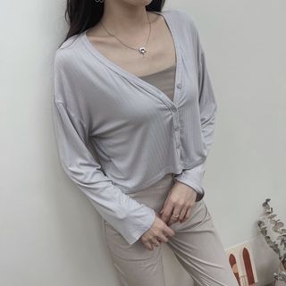 韓國小姐姐坑紋上衣 罩衫 外套
