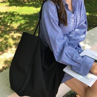 帆布包 女單肩大包 文青 文藝 學生 百搭 手提大容量 購物包