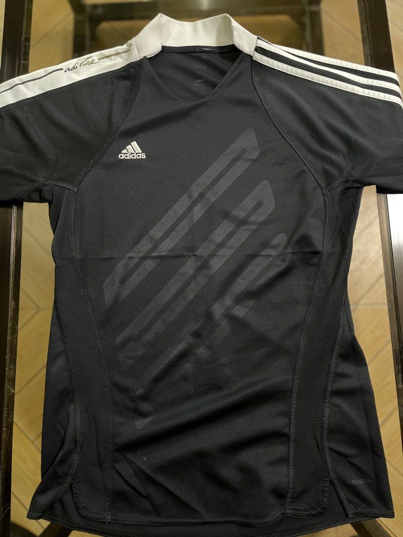 Adidas adipure Climacool Black Shirt (Category: Activewear) located in Taguig. Submitted by johnhb (Listing ID 1217351208, Image 1). Description: Three striped life MOP: Gcash MOD: Lalamove from BGC (No COD!).