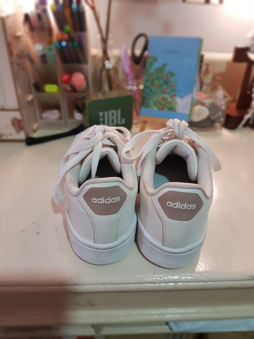 Adidas cloudfoam white pastel pink Women s Fashion Footwear Sneakers on Carousell
