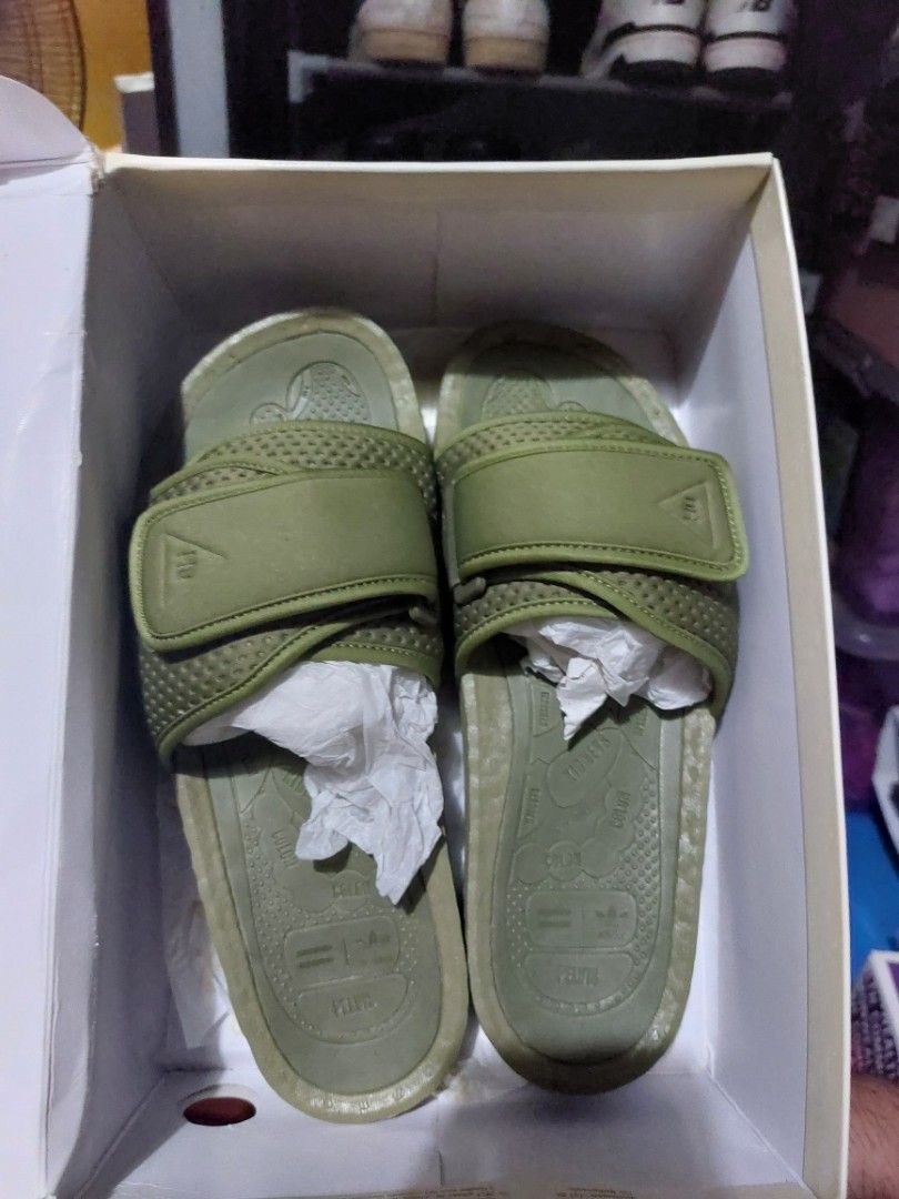 Adidas Pharrell Williams Human Race Boost Slide Chancletas Hu, Men's  Fashion, Footwear, Slippers u0026 Slides on Carousell