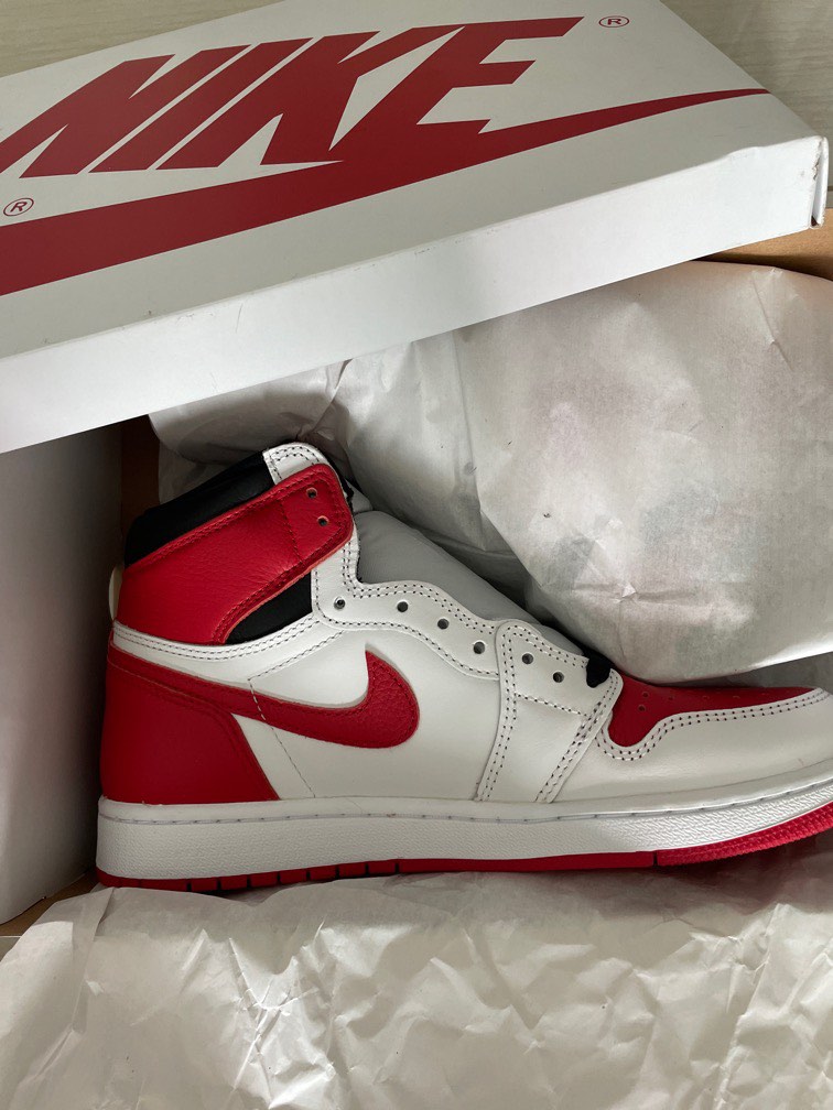 Jordan 1 half red half white clearance