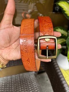 ALOHA HAWAII  Genuine Leather handmade belt
