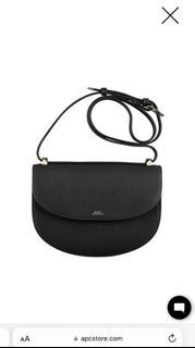 APC Geneve Grained Leather Bag in Black
