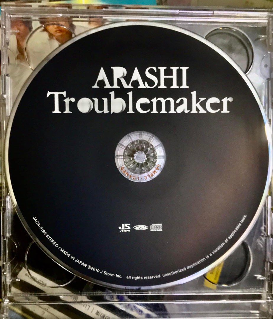 ARASHI - TROUBLEMAKER CD SINGLE DVD J-POP (Category: CDs & DVDs) located in Caloocan City. Submitted by vinyl_filipinas (Listing ID 1217259767, Image 1). Description: ARASHI TROUBLEMAKER CD SINGLE + DVD Genre: J-Pop / Boy Band Year: 2010 Catalog # JACA-5190-1 (Limited Edition) Label: Johnny’s Entertainment Limited Edition CD Tracklist: 1. Troublemaker 2. Yurase, Ima wo Limited Edition DVD Tracklist: 1. Troublemaker (PV & Making of) Made In Japan 