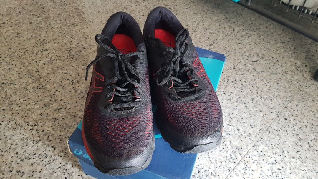Asics gel kayano 25 black/classic red hot sale
