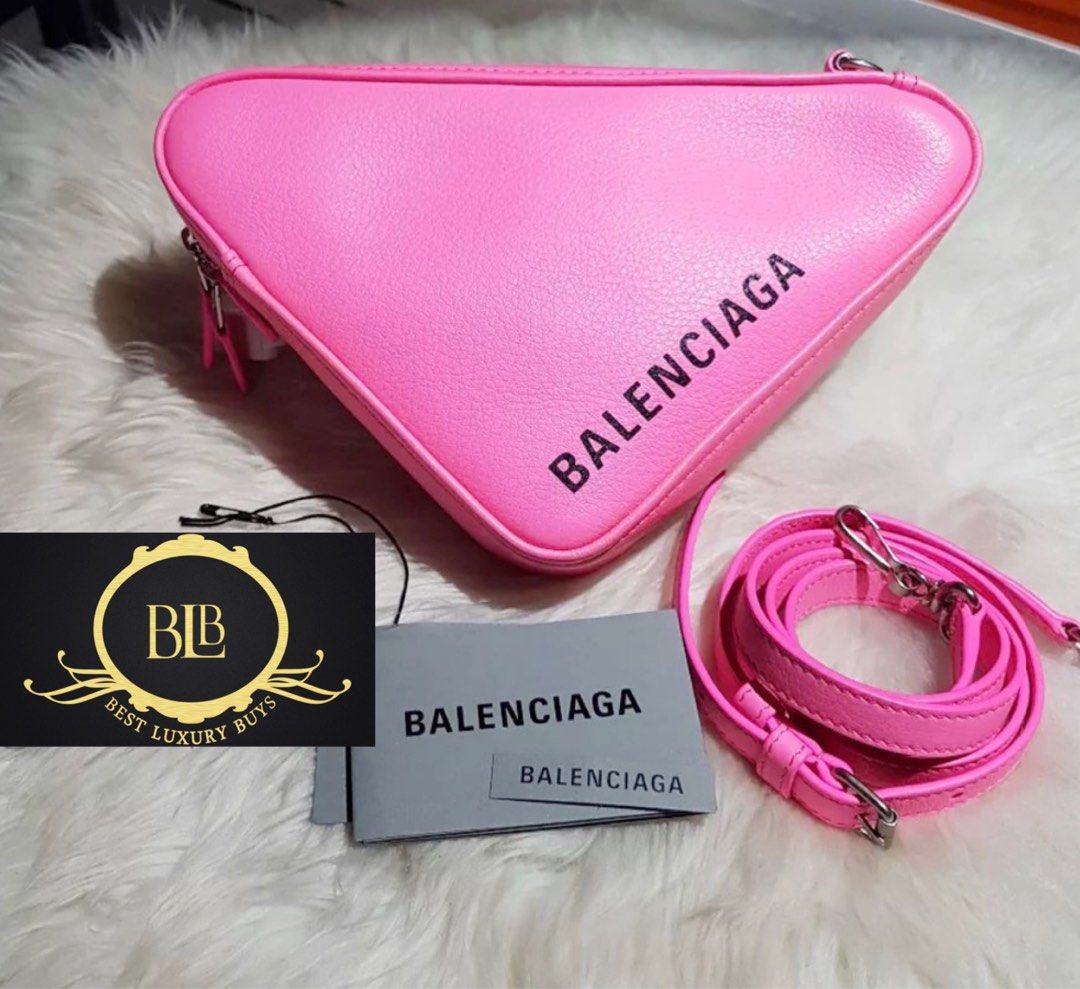 Balenciaga Triangle Pochette M leather clutch, Luxury, Bags & Wallets on  Carousell