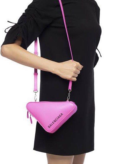 Balenciaga triangle bag pink shop