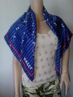 BALLY Blue silk scarf