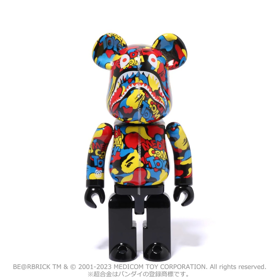 預訂》BEARBRICK 超合金MEDICOM TOY CAMO SHARK 200%, 興趣及遊戲