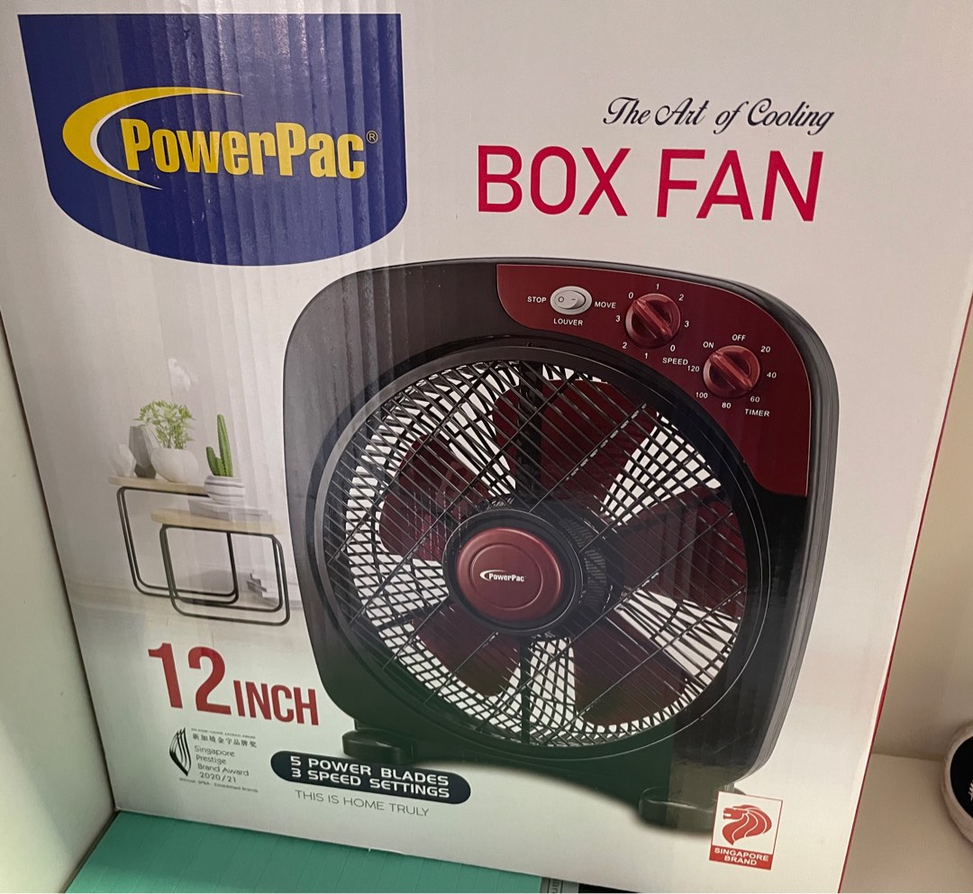 Box Fan (powerpac), TV & Home Appliances, Air Conditioners & Heating on