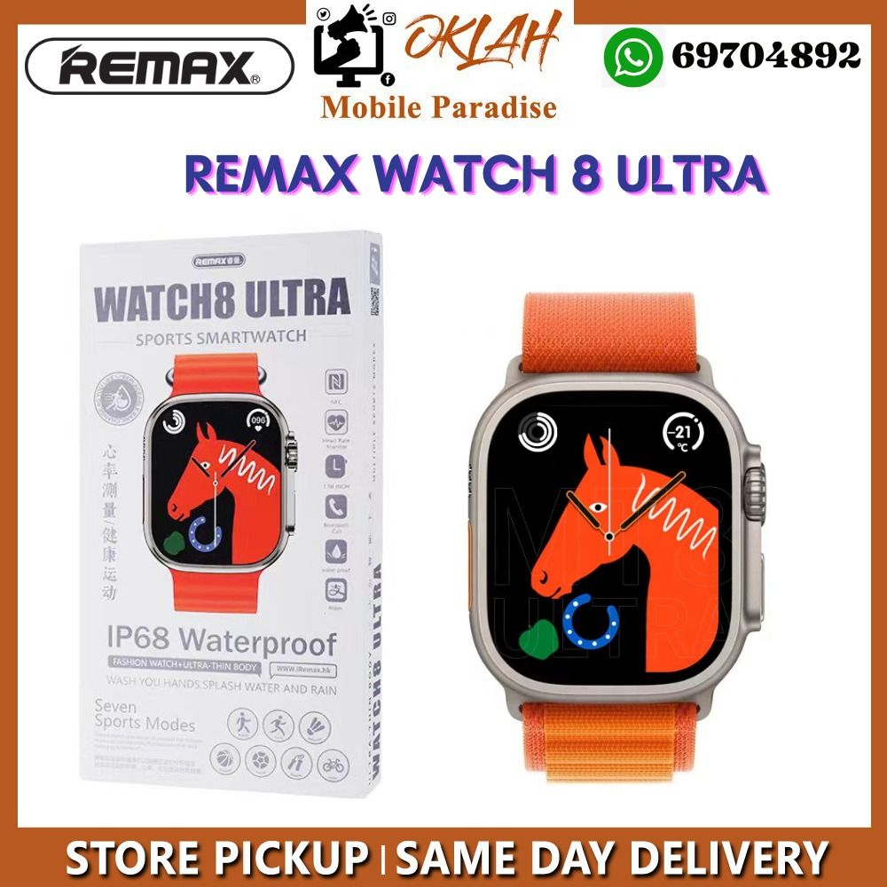 BRAND NEW REMAX WATCH 8 ULTRA SMARTWATCH !!! STORE PICKUP !!! SAMEDAY ...
