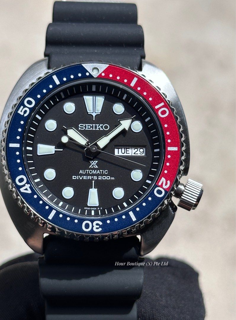 Seiko turtle pepsi shop bezel