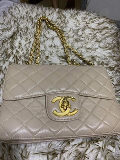 Chanel  Classic Jumbo Double Flap Bag Beige Gold Hardware
