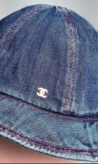 Chanel denim bucket hat