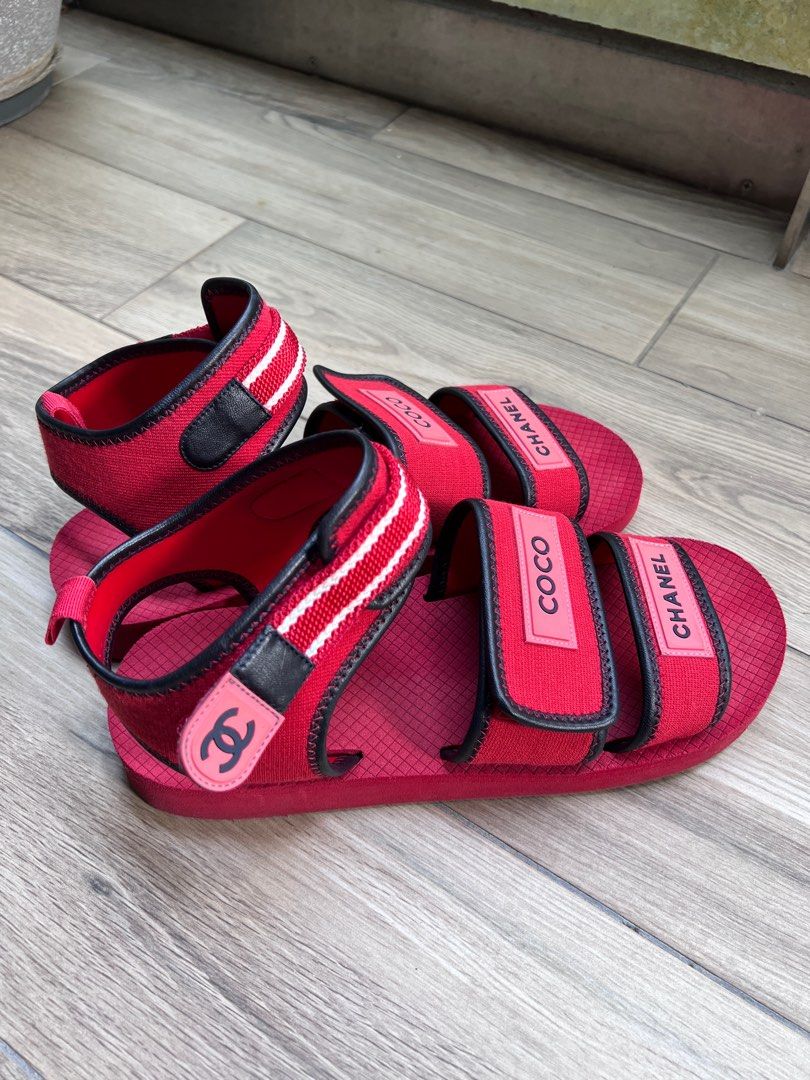 Coco chanel cheap red sandals