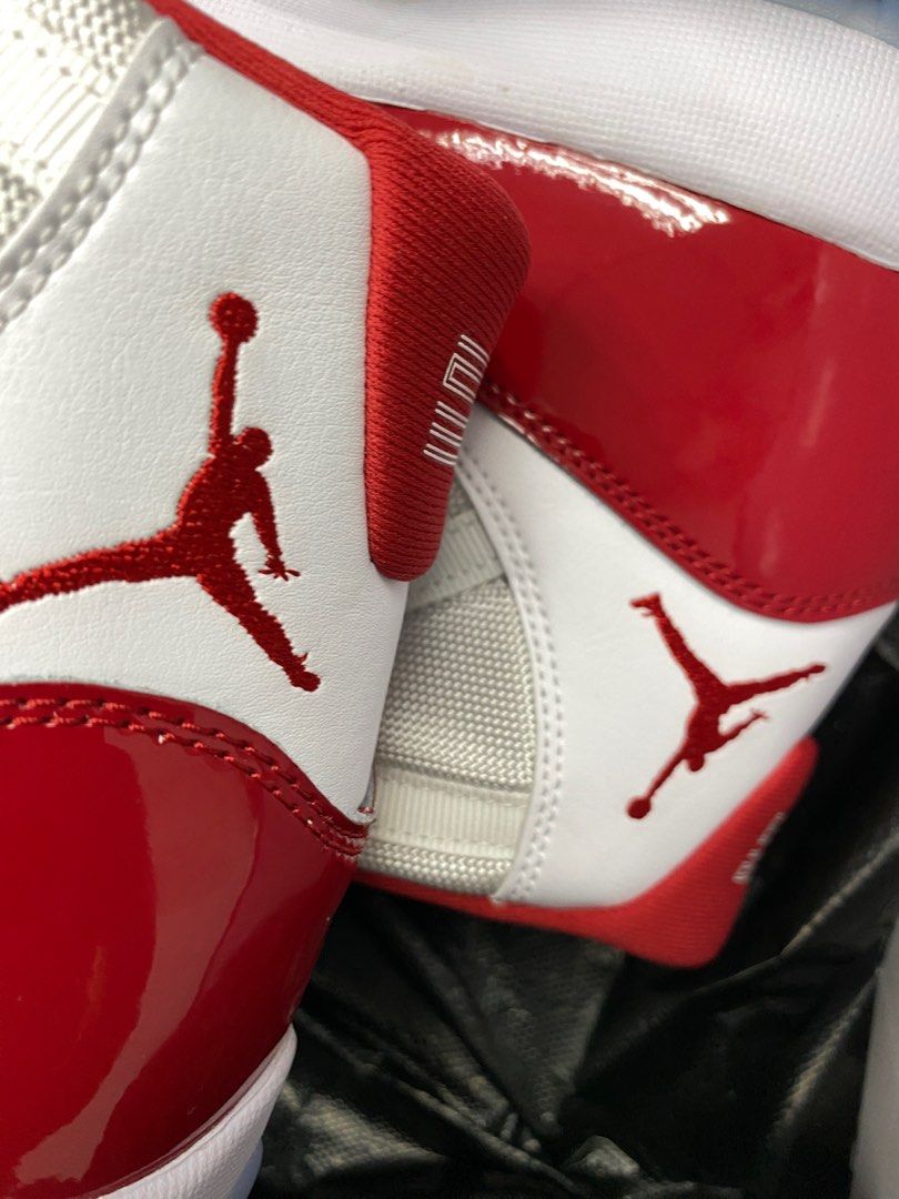 Red jordan 11 high store