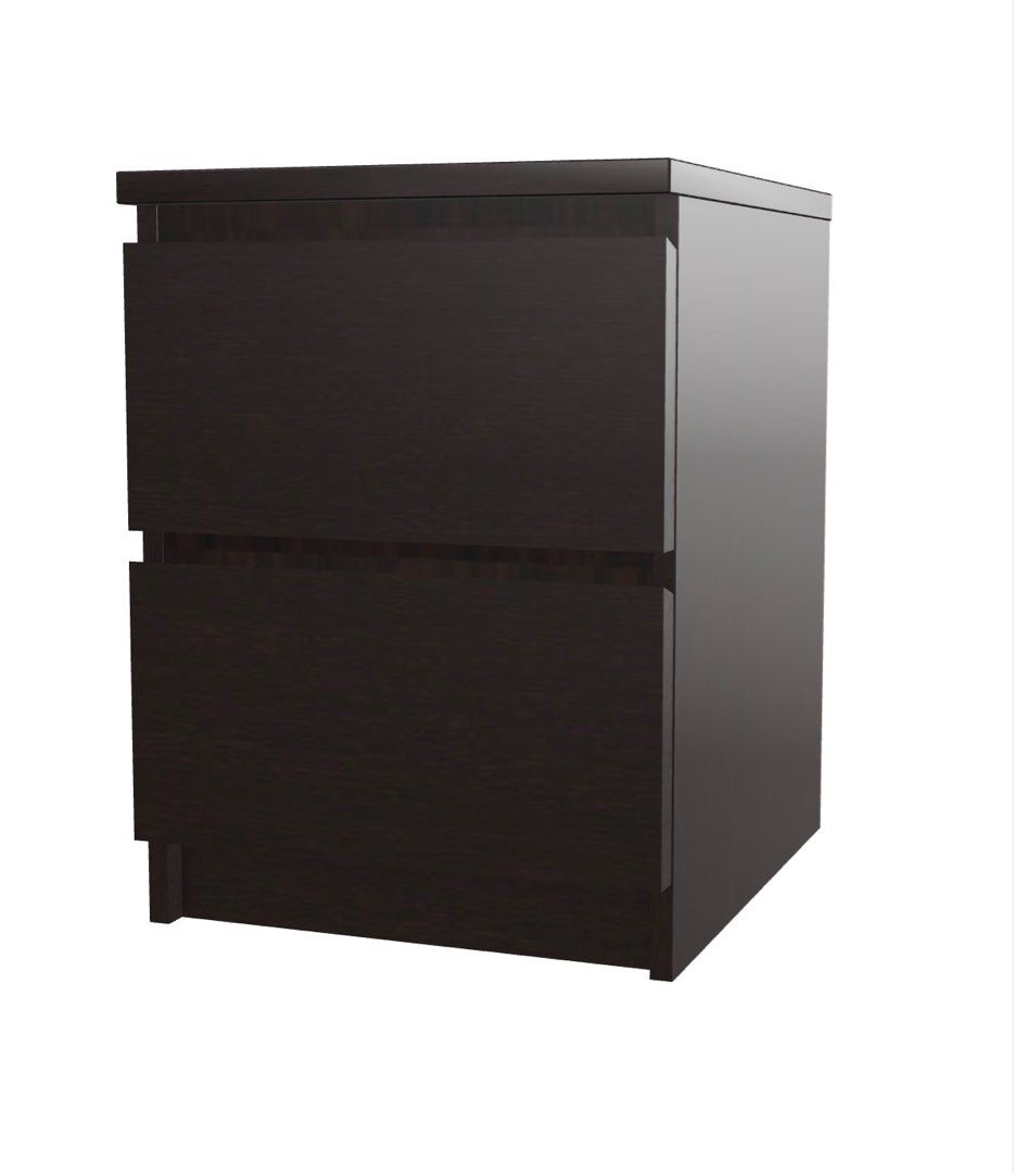 Chest of 2 drawers ikea black, Furniture & Home Living, Furniture