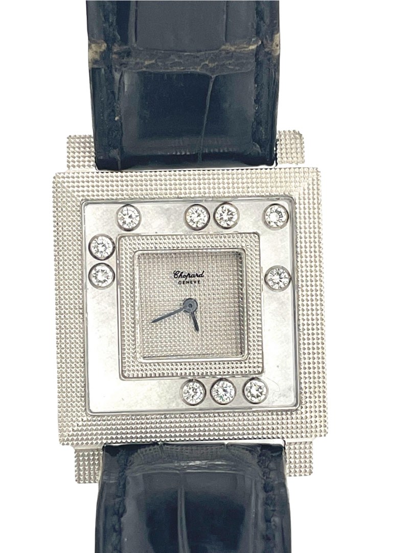 Chopard square diamond watch best sale