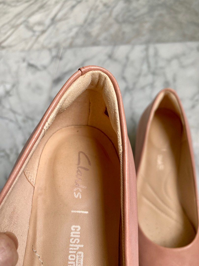 clarks nude heels