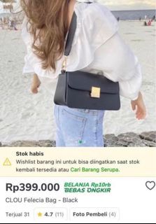 Clau Korean Black Shoulder Bag