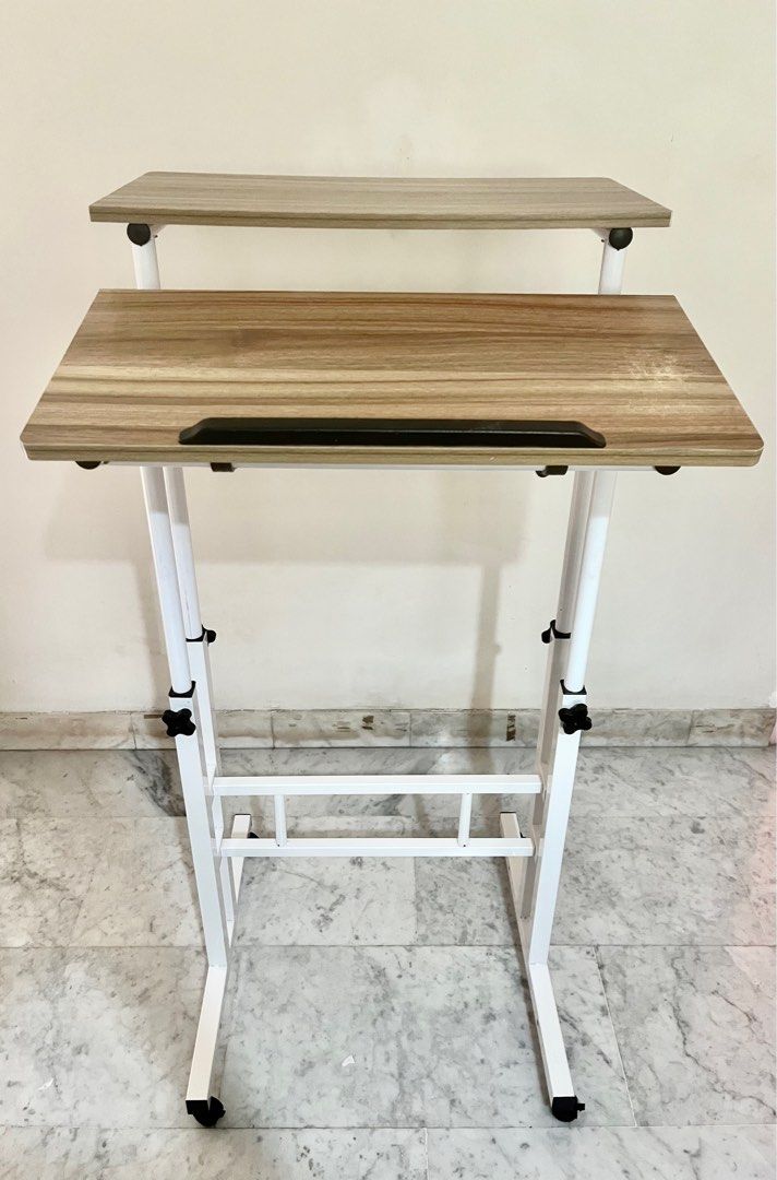 Computer table with adjustable height, Furniture & Home Living