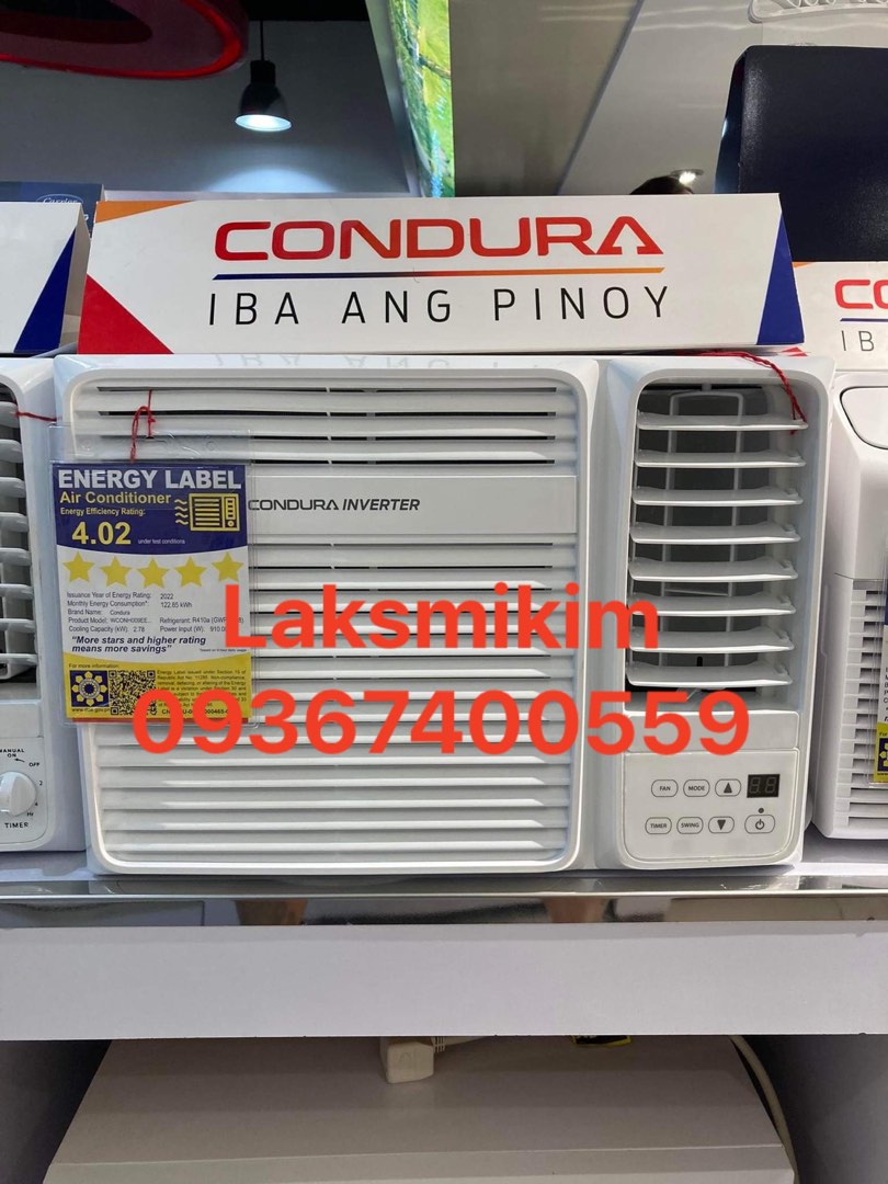 Condura window type aircon inverter compact size 13 x 18.5 inches .75hp
