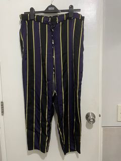 Debenhams Purple and Black Pinstripe Pants