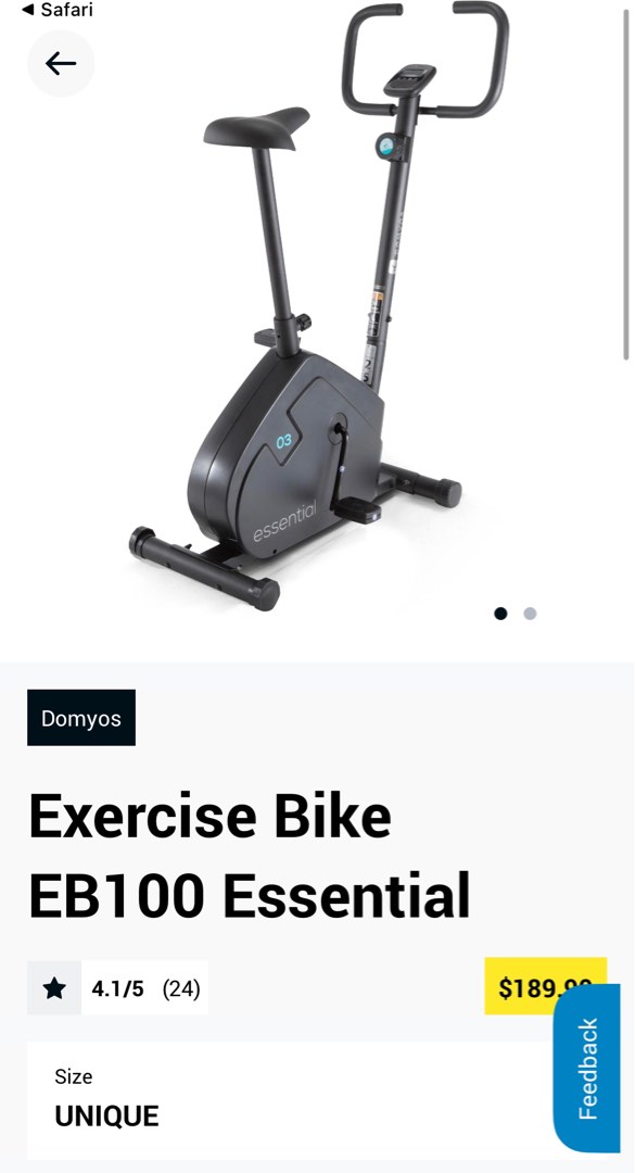 Eb100 Decathlon Exercise Bike EB100 Essential, Sports Equipment, Exercise ...