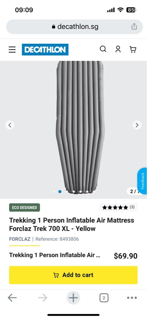 Decathlon Sleeping Mat Sports Equipment Hiking Camping on Carousell