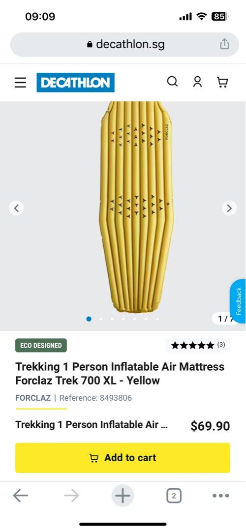Decathlon Sleeping Mat Sports Equipment Hiking Camping on Carousell