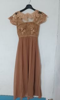 Dress kebaya coklat