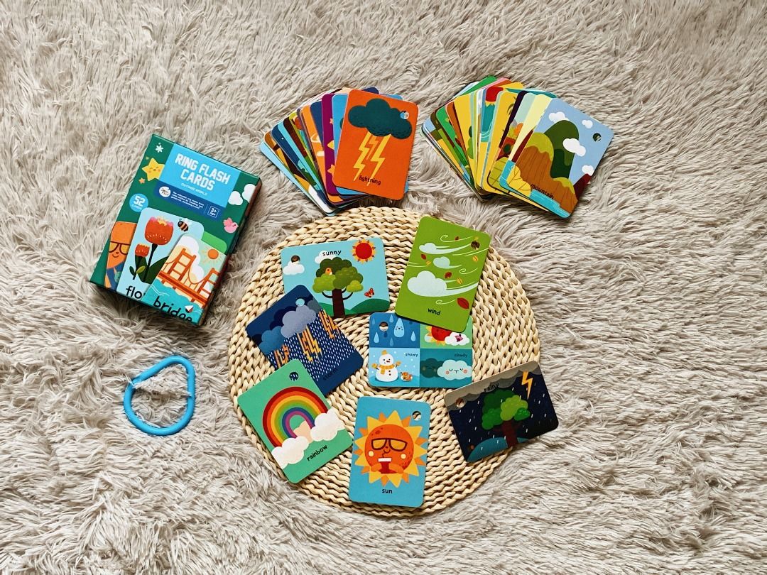 Educational Ring Flashcards Outside World, Babies & Kids, Infant
