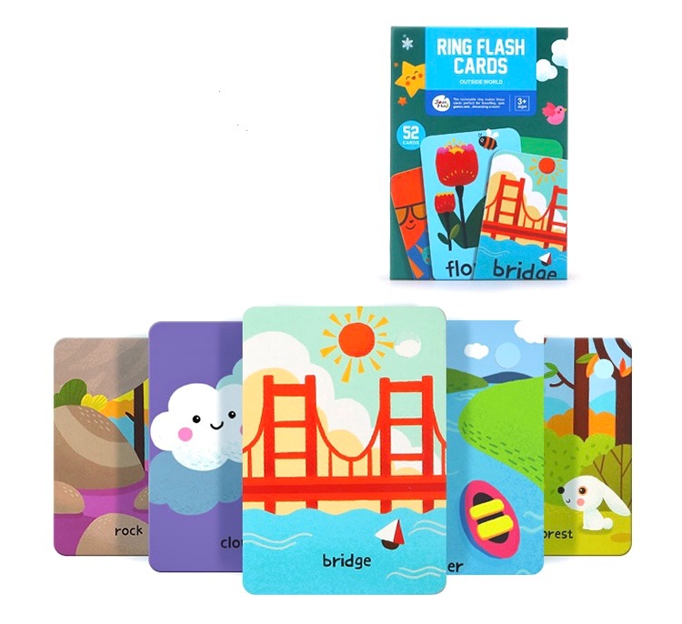 Educational Ring Flashcards Outside World, Babies & Kids, Infant