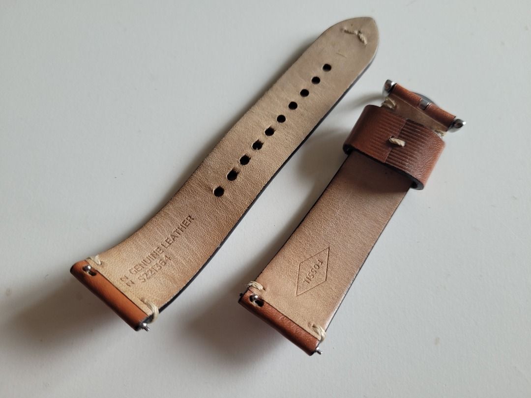 Fossil leather strap best sale 22mm