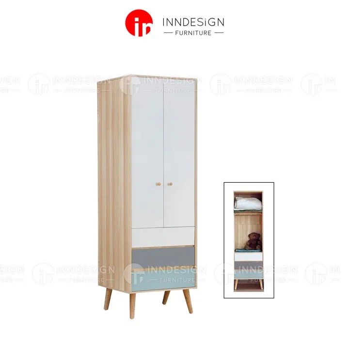 Free delivery wardrobe M203/202/201 Wooded Wardrobe With Leg, Furniture