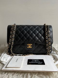 S0LD Chanel classic size small charcoal dark grey ghw # 25, Luxury, Bags &  Wallets on Carousell