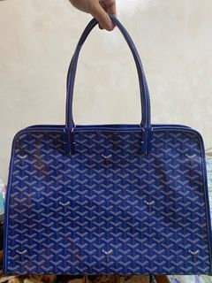 Goyard blue with zipper shoulder bag