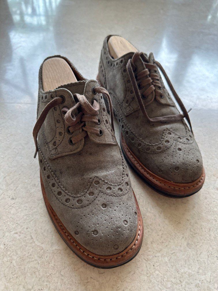 Grenson suede brogues Men s Fashion Footwear Dress Shoes on