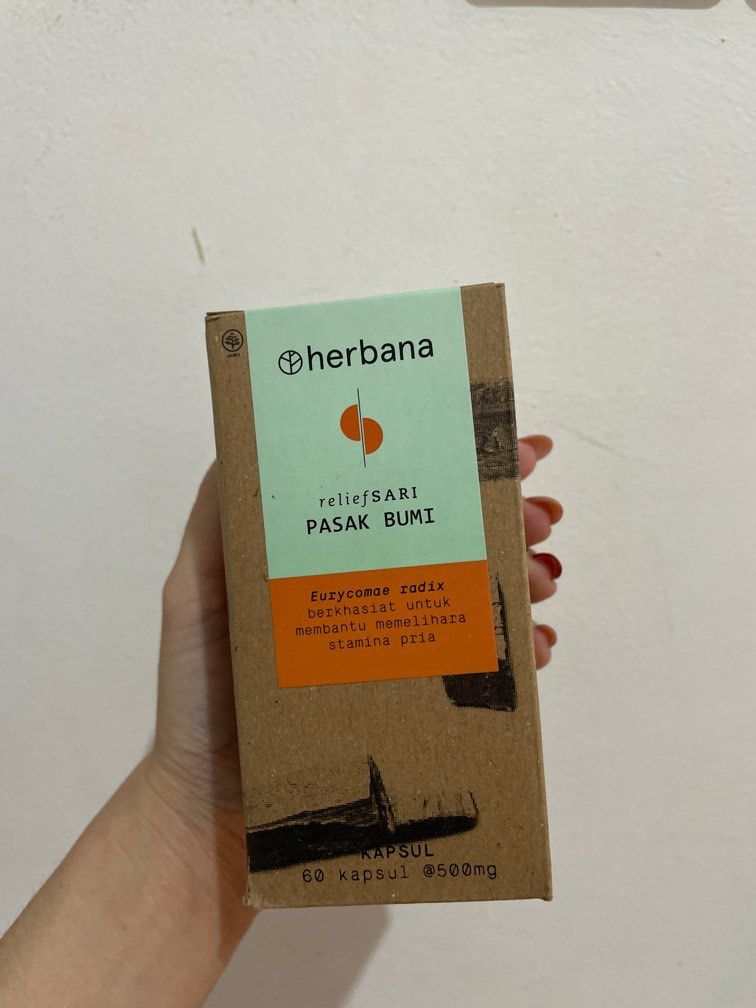 Herbana Relief Sari Pasak Bumi 60 Kapsul, Kesehatan & Kecantikan