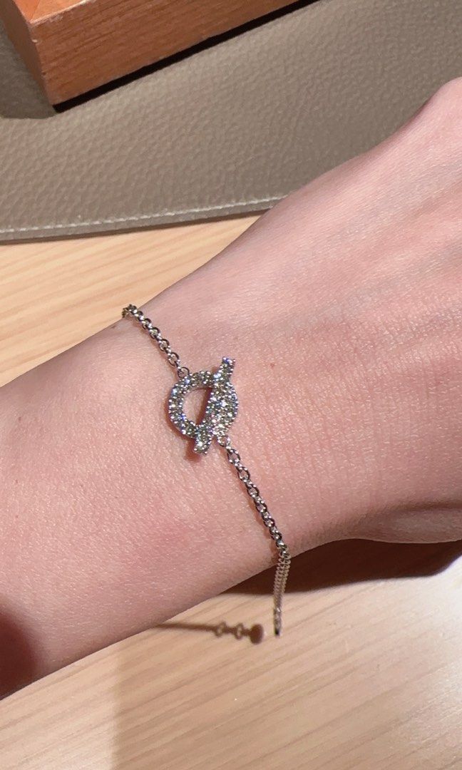 Hermes Finesse Bracelet in White Gold