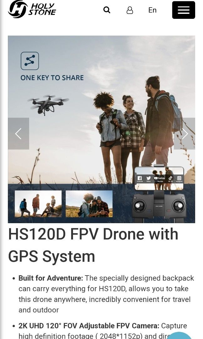Hs120d gps drone hot sale