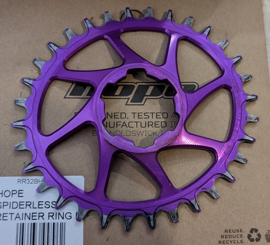 hope evo crankset purple
