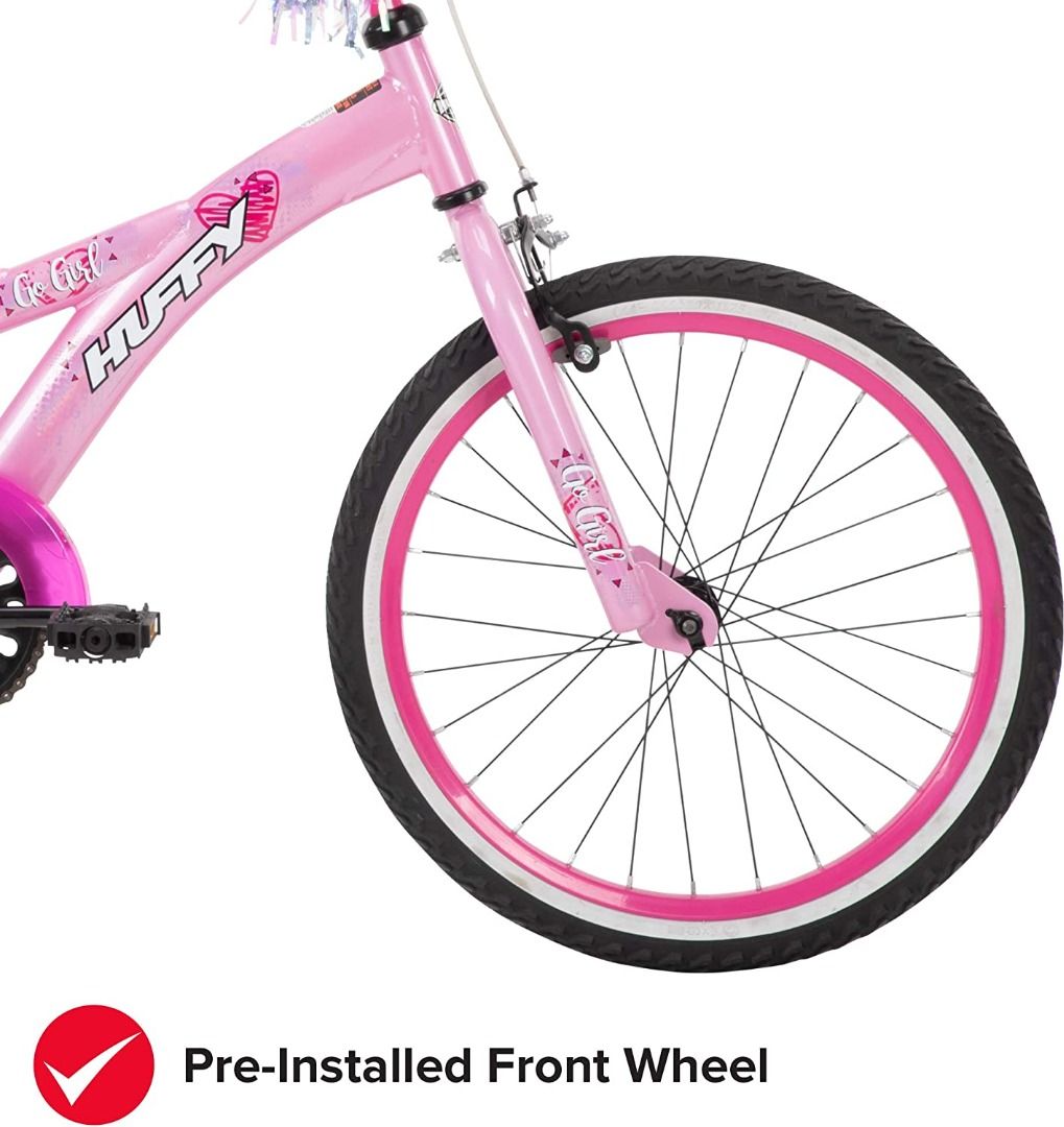 Huffy Kids Bike Go Girl & Ignyte 20 inch, Quick Connect or Regular Assembly, Kickstand Included